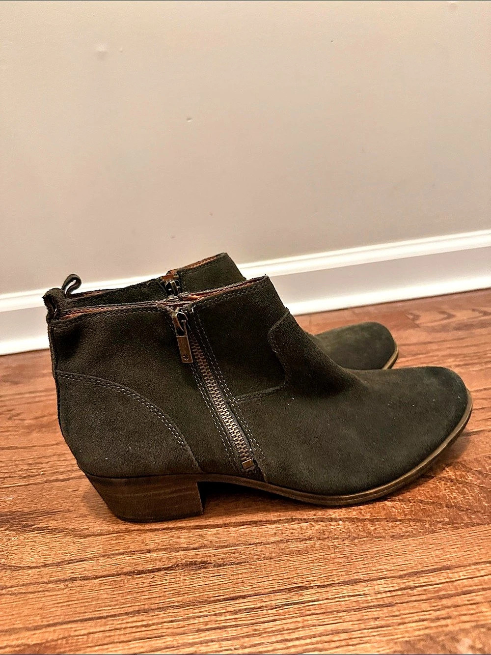 Lucky Brand Basel Bootie Suede Zip Ankle Boots US 10M